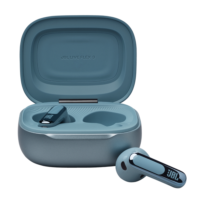 JBL Live Flex 3 - Blue - True wireless noise-cancelling open-stick earbuds - Front image number null